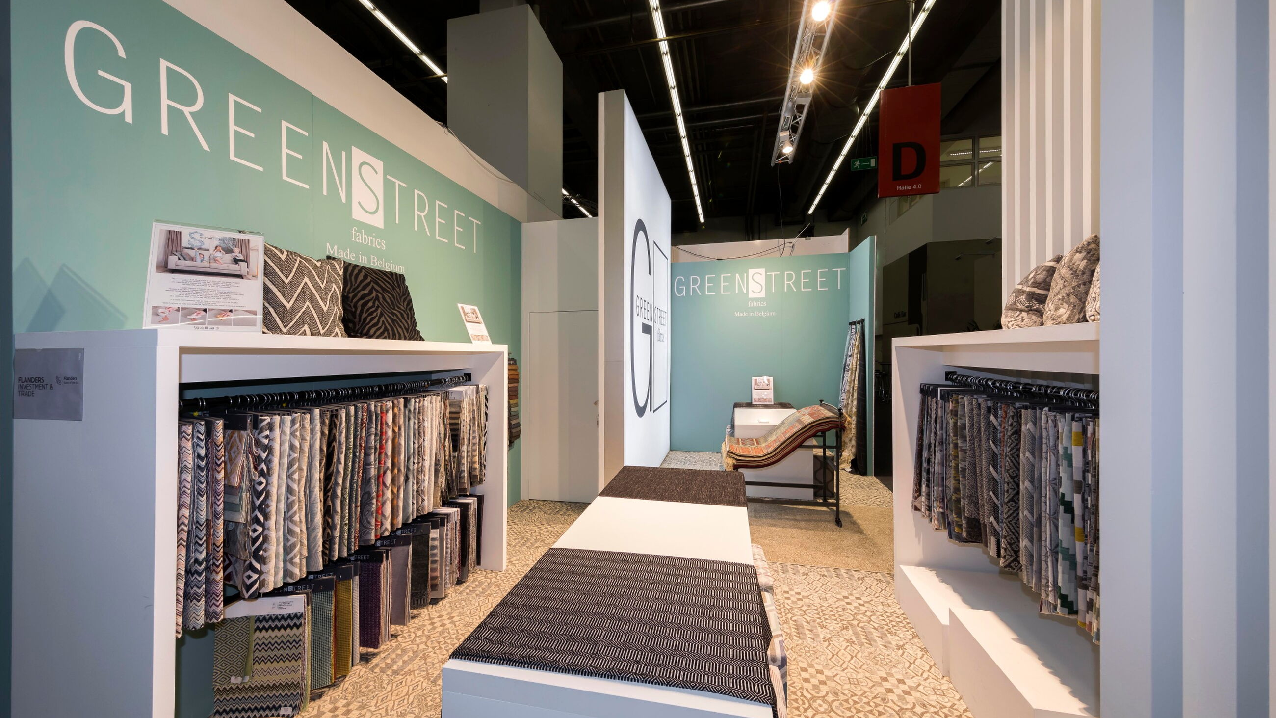 Greenstreet Fabrics Heimtex Frankfurt 2018 - Standenbouw Guido Goethals